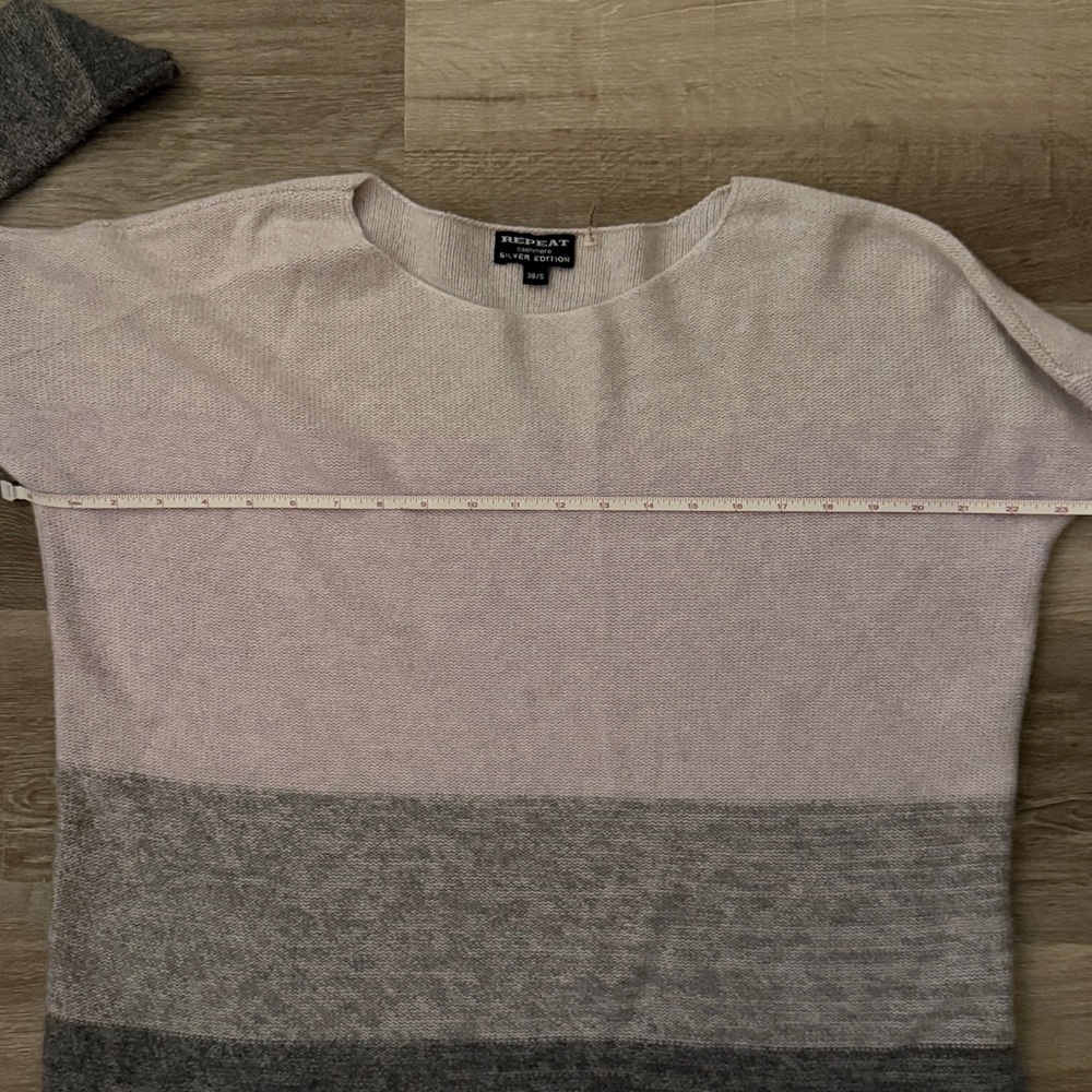 Repeat Cashmere Gray Pullover Cashmere Sweater Sm… - image 5